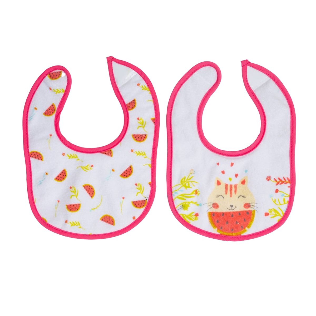 PILLIN - Pack Baberos 2 Pza Bebe Algodón Niña Multicolor PILLIN