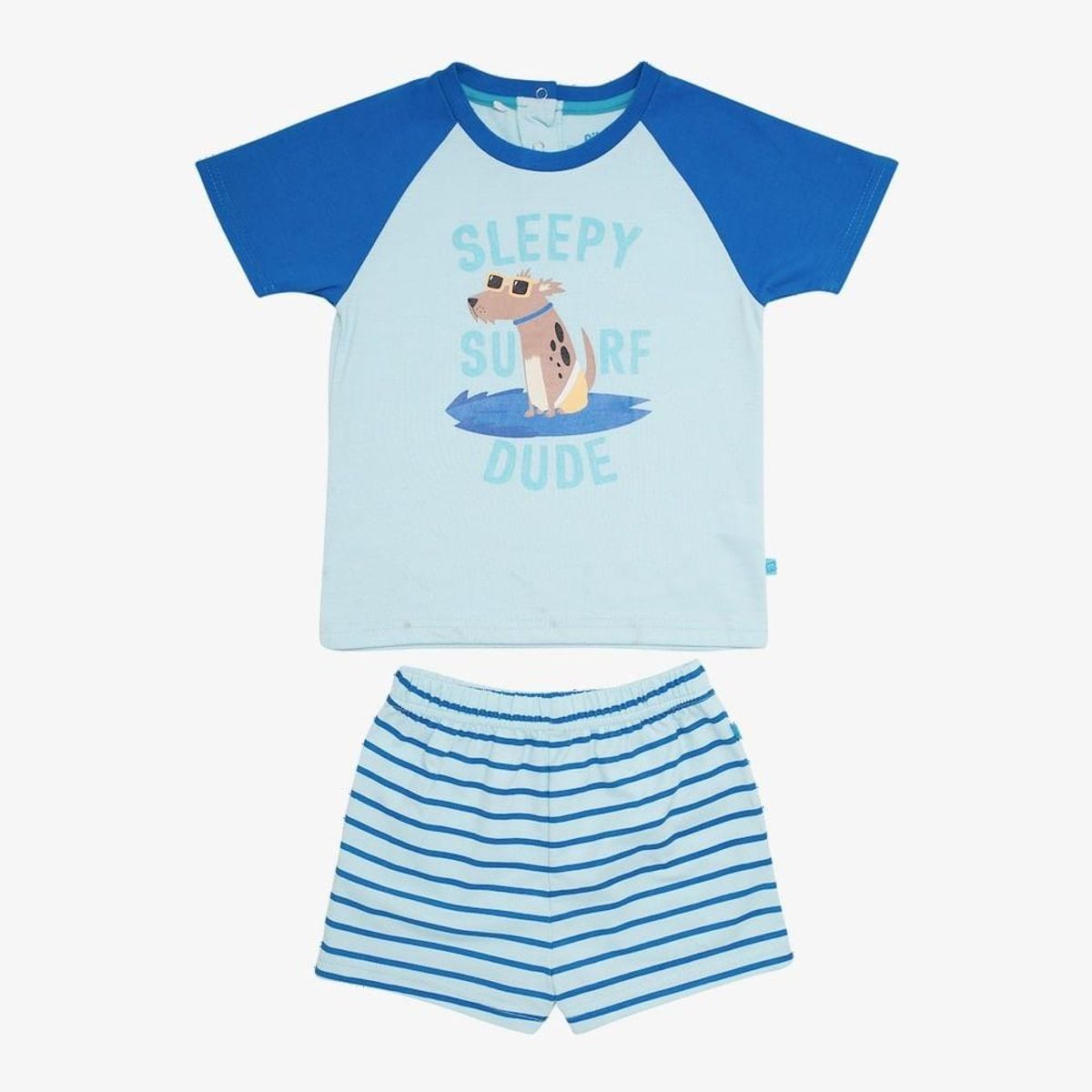 PILLIN - Pijama Corto Bebe Niño Azul Pillin PILLIN