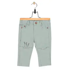 PILLIN - Pantalon Bebe Algodón Invierno Niña Verde
