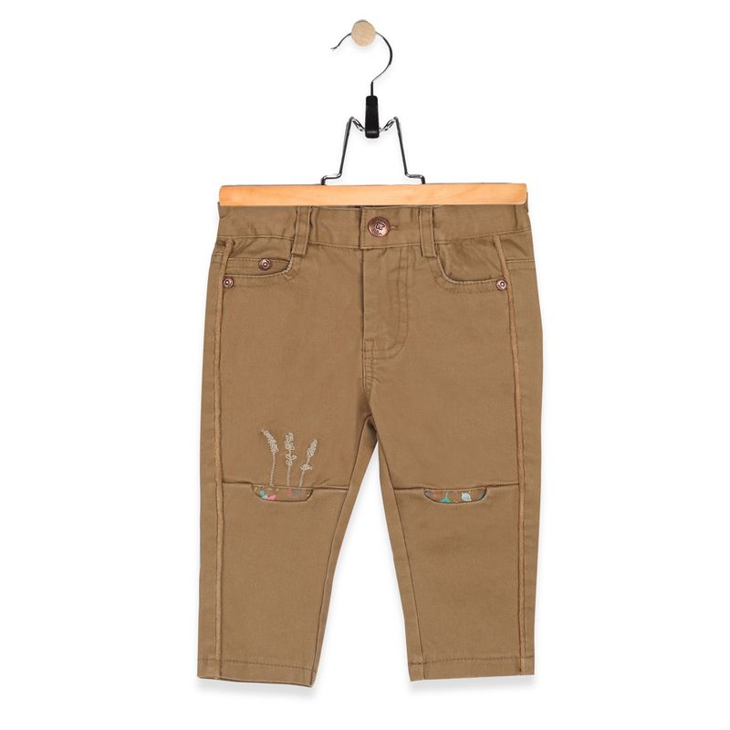 PILLIN - Pantalon Bebe Algodón Invierno Niña Café PILLIN