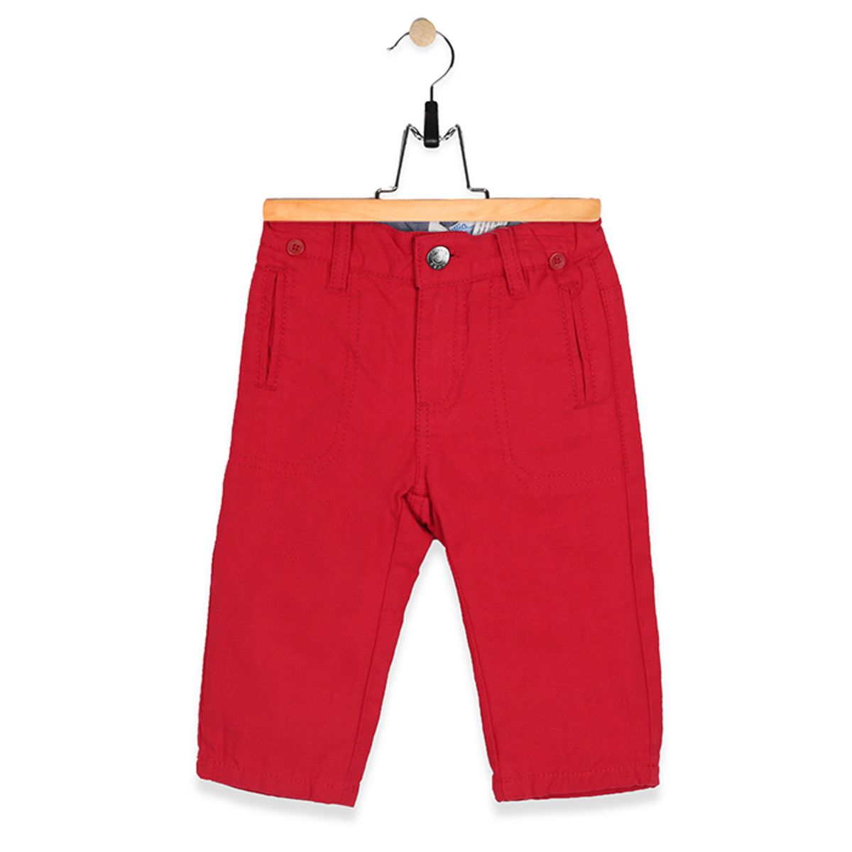 PILLIN - Pantalon Suspensores Bebe Algodón Invierno Niño Rojo PILLIN