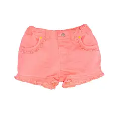 PILLIN - Short Bebe Algodón Verano Niña Naranja - Naranjo