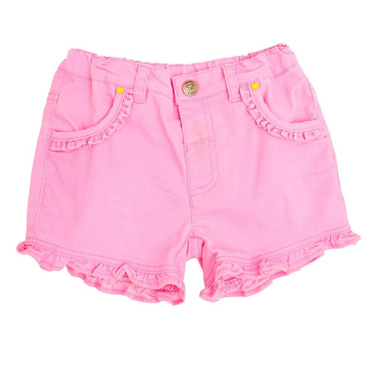 PILLIN - Short Bebe Algodón Verano Niña Rosado - Rosa