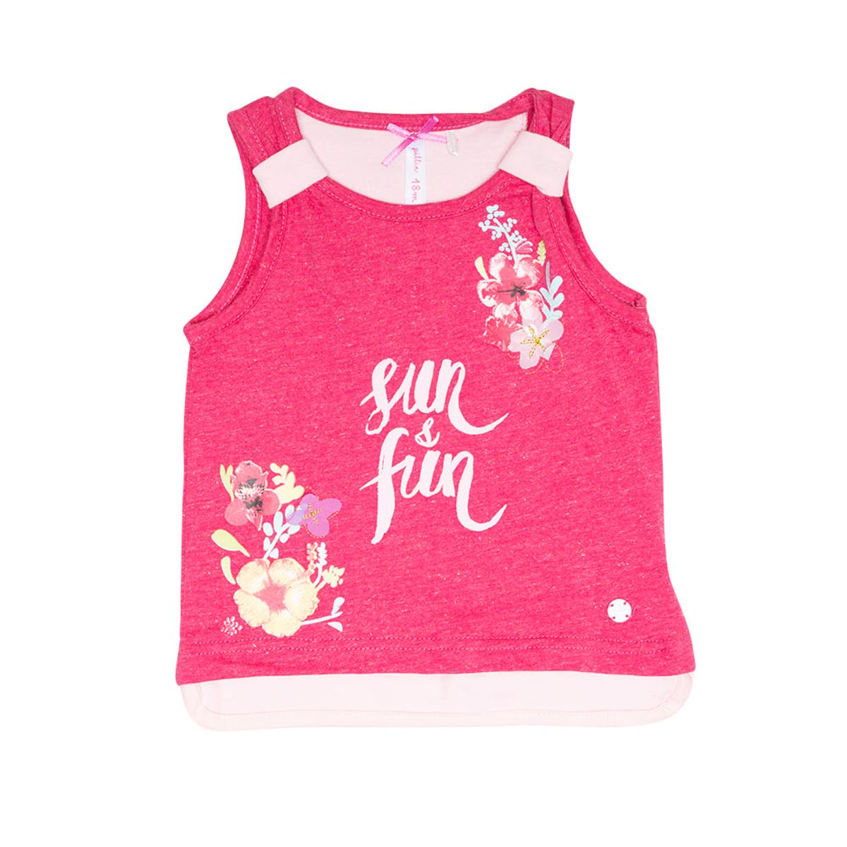 PILLIN - Polera Bebe Algodón Verano Niña Fucsia PILLIN