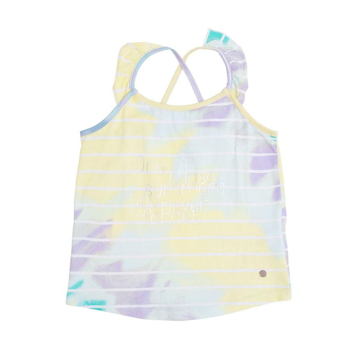 PILLIN - Polera Vuelos En Las Mangas Algodón Verano Niña Gris PILLIN