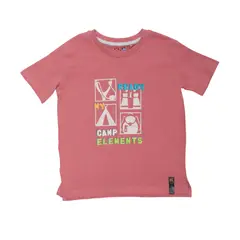 PILLIN - Polera Manga Corta Niño Rosa