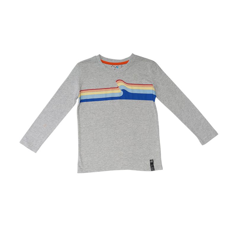 PILLIN - Polera Manga Larga Niño Gris Claro Pillin PILLIN