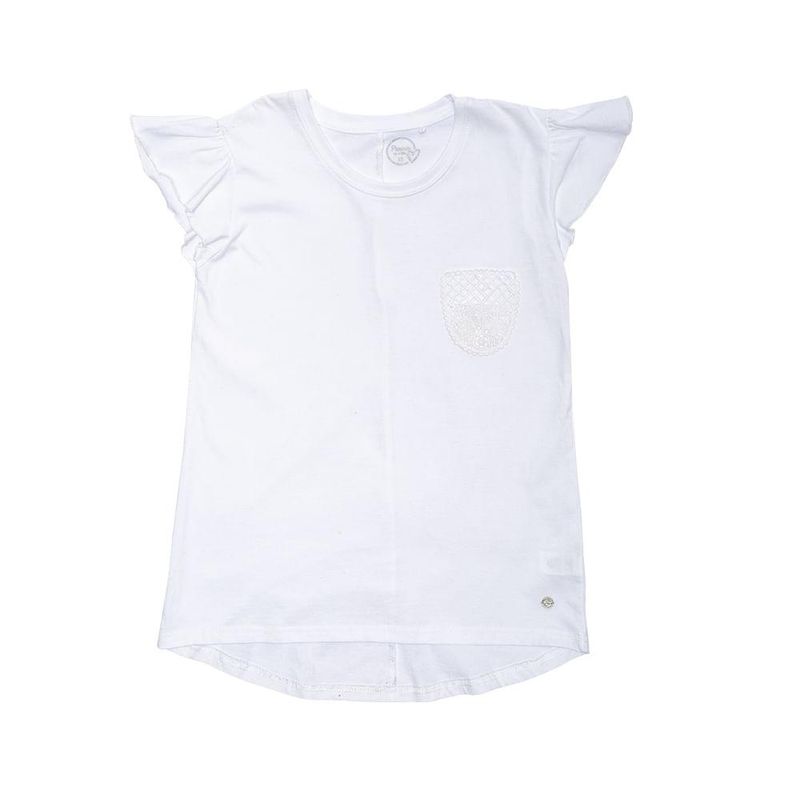 PILLIN - Polera Manga Corta Niña Blanco Pillin - Blanco