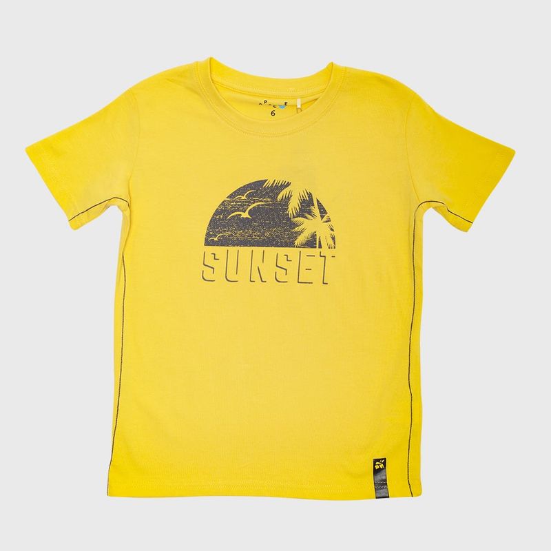 PILLIN - Polera Niño Manga Corta Amarillo Pillin PILLIN