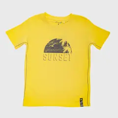 PILLIN - Polera Niño Manga Corta Amarillo