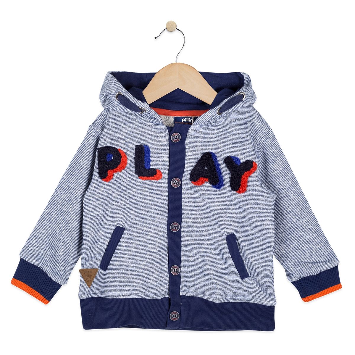 PILLIN - Polerón Bebé Algodón Invierno Niño Azul PILLIN