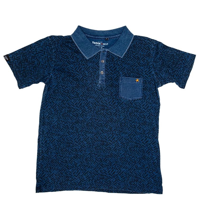 PILLIN - Polera M/C Algodón Invierno Niña Azul