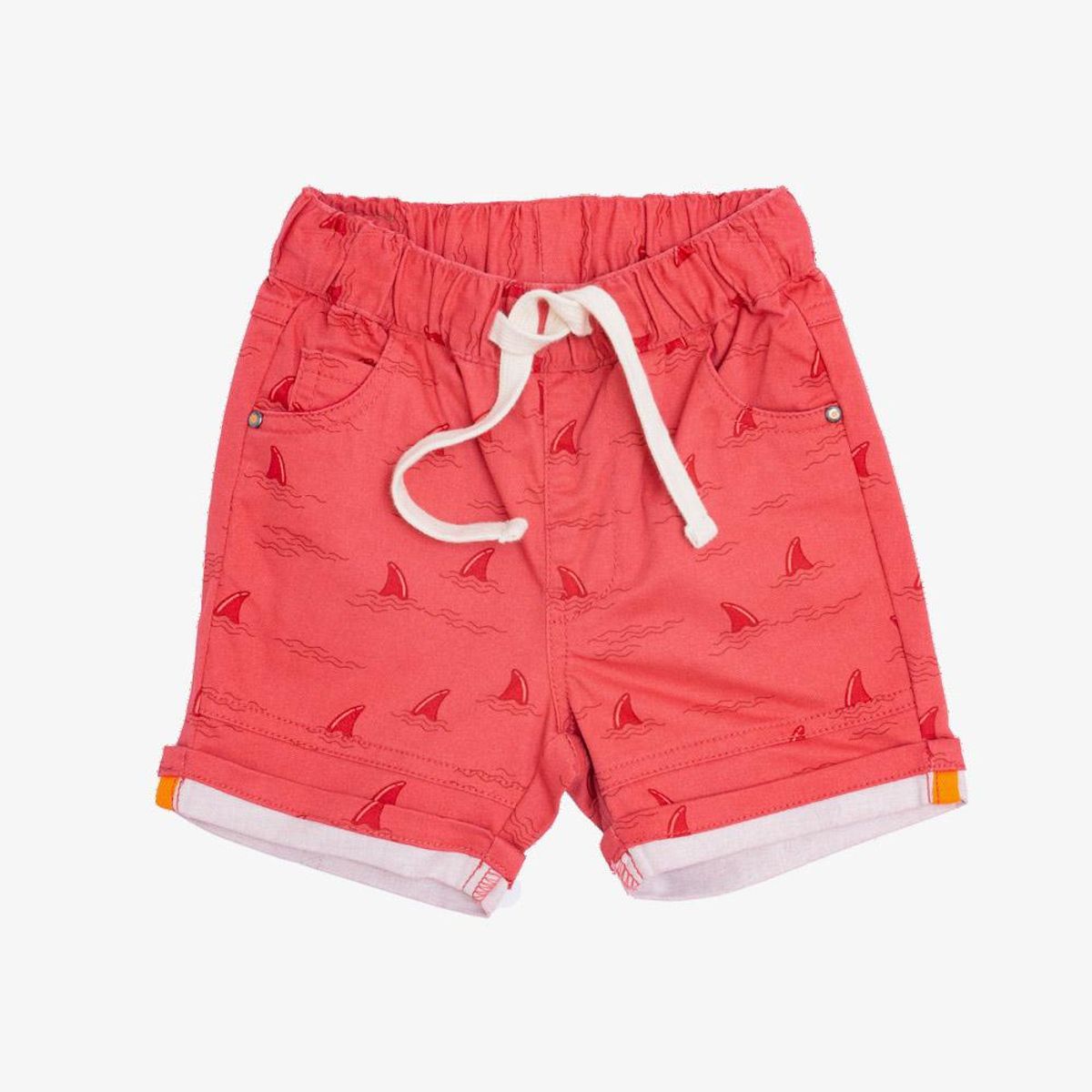 PILLIN - Bermuda Estampada Gabardina Algodón Verano Niño Rojo PILLIN