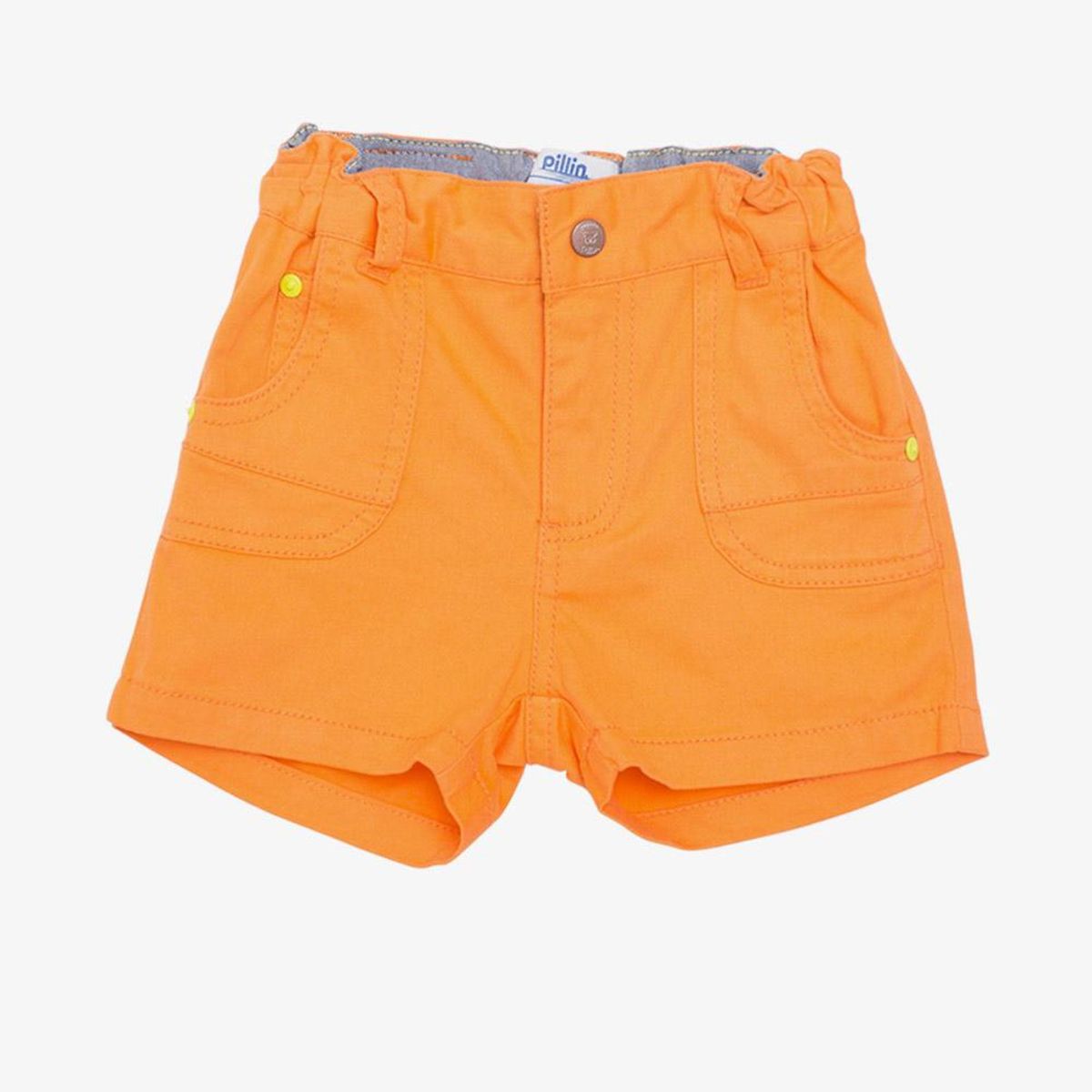 PILLIN - Bermuda Gabardina Algodón Verano Niño Naranja PILLIN