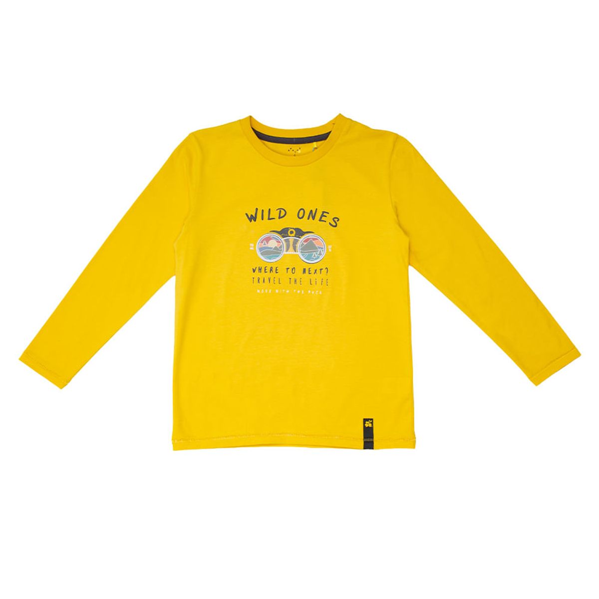 PILLIN - Polera Manga Larga Niño Amarillo Pillin PILLIN