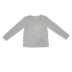 PILLIN - Polera M/L Glitter Algodón Invierno Niña Gris