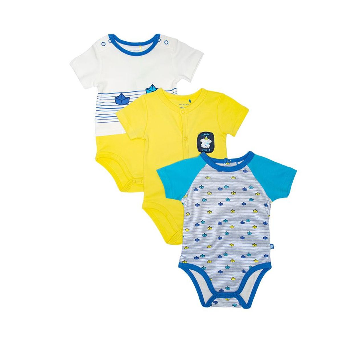 PILLIN - Pack Body Bebé 3 Pcs Niño Multicolor Pillin PILLIN