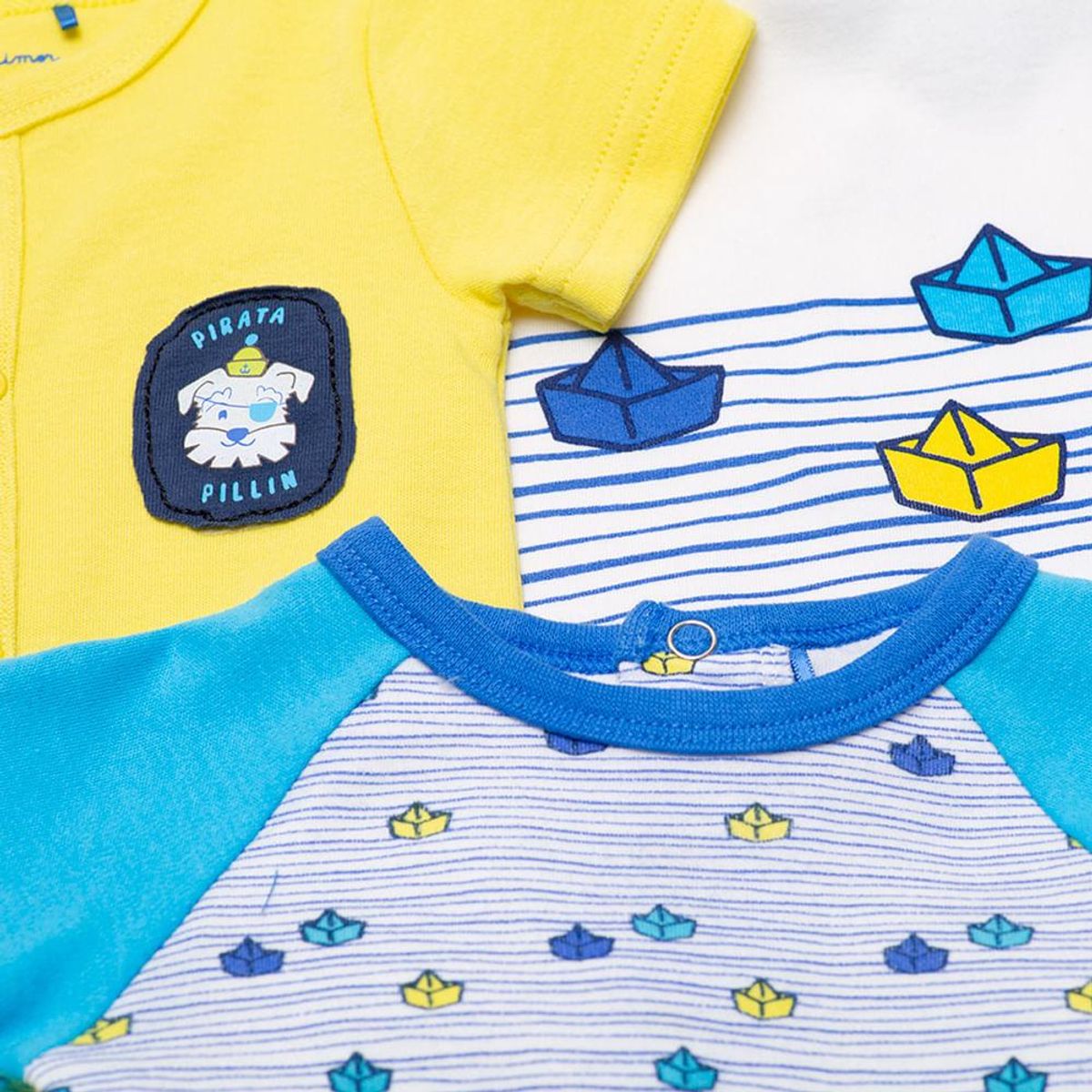 PILLIN - Pack Body Bebé 3 Pcs Niño Multicolor Pillin PILLIN