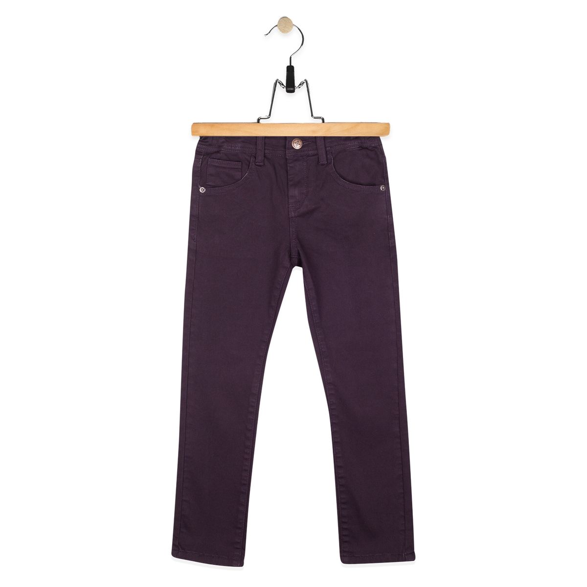 PILLIN - Pantalón Algodón Invierno Niña Burdeo PILLIN