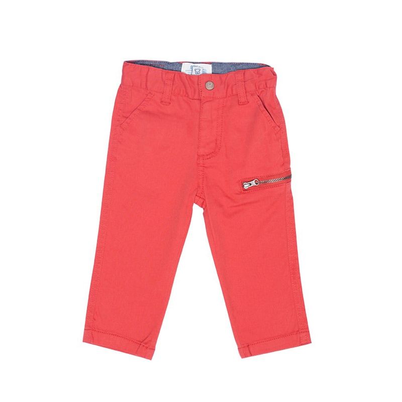 PILLIN - Pantalon Clasico Colores Algodón Verano Niño Terracota PILLIN