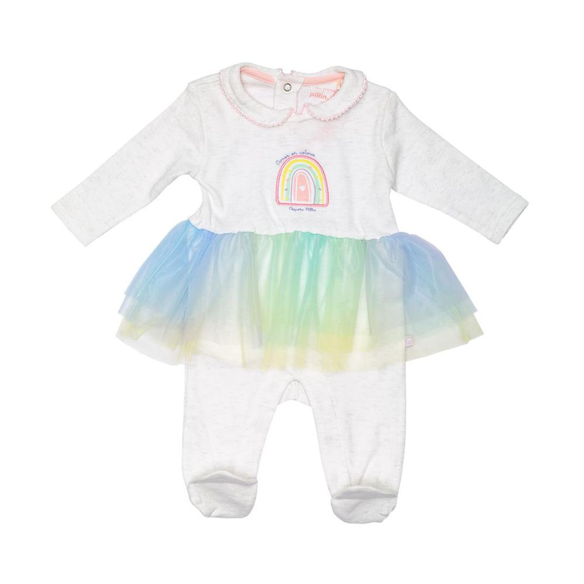 PILLIN - Osito Algodón Bebé Niña Gris Claro Pillin PILLIN