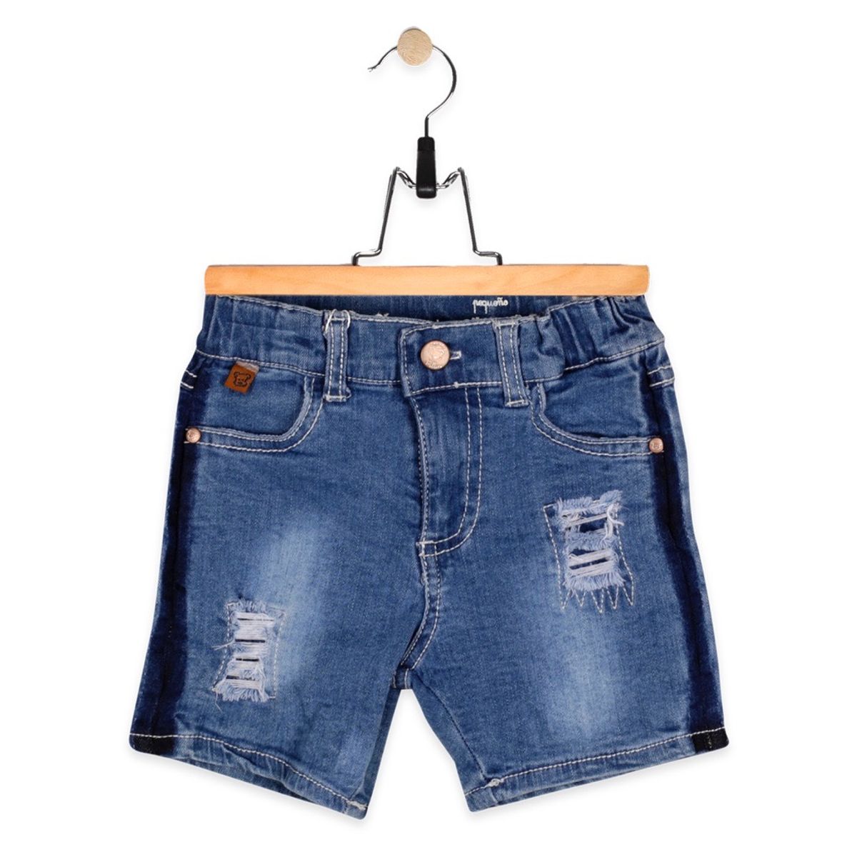 PILLIN - Bermuda Mezclilla Bebe Algodón Verano Niño Celeste PILLIN