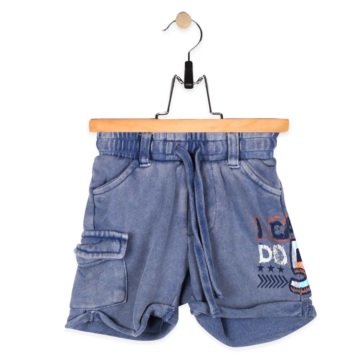 PILLIN - Bermuda Bebe Algodón Verano Niño Celeste PILLIN