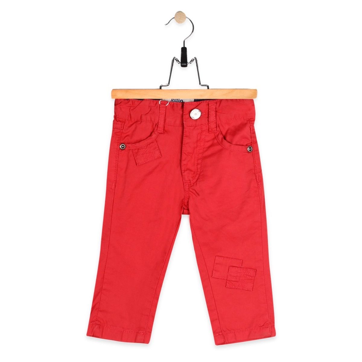 PILLIN - Pantalón Bebé Algodón Verano Niño Rojo PILLIN