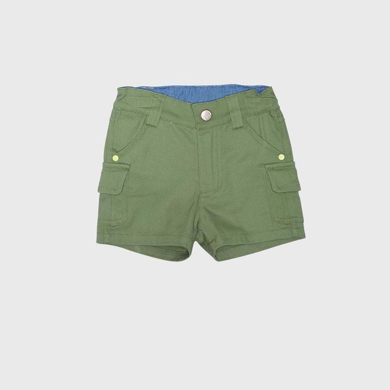 PILLIN - Bermuda Bebé Algodón Verano Niño Verde PILLIN