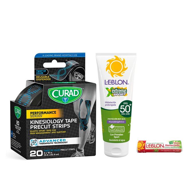 CURAD - Tape Deportivo Performance Series  Curad + Protector Solar + Balsamo