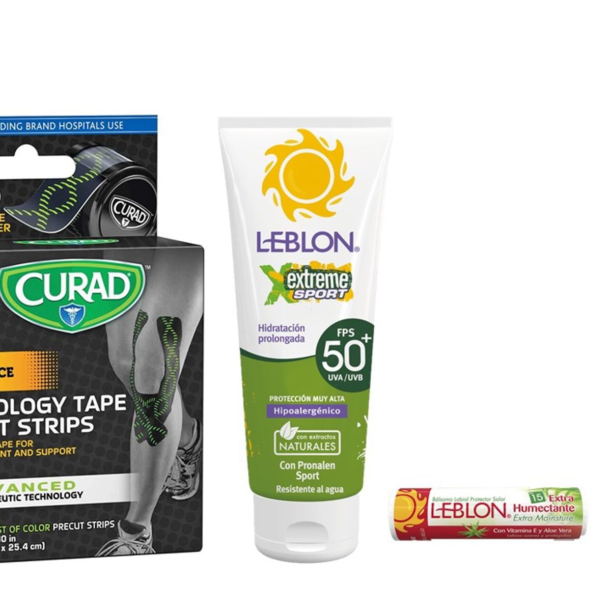 CURAD - Tape Deportivo Performance Series  Curad + Protector Solar + Balsamo