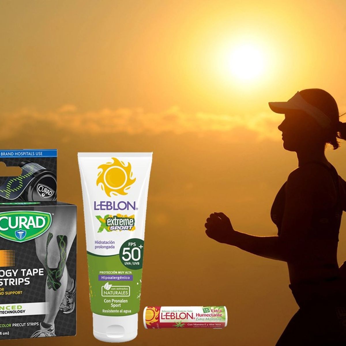 CURAD - Tape Deportivo Performance Series  Curad + Protector Solar + Balsamo