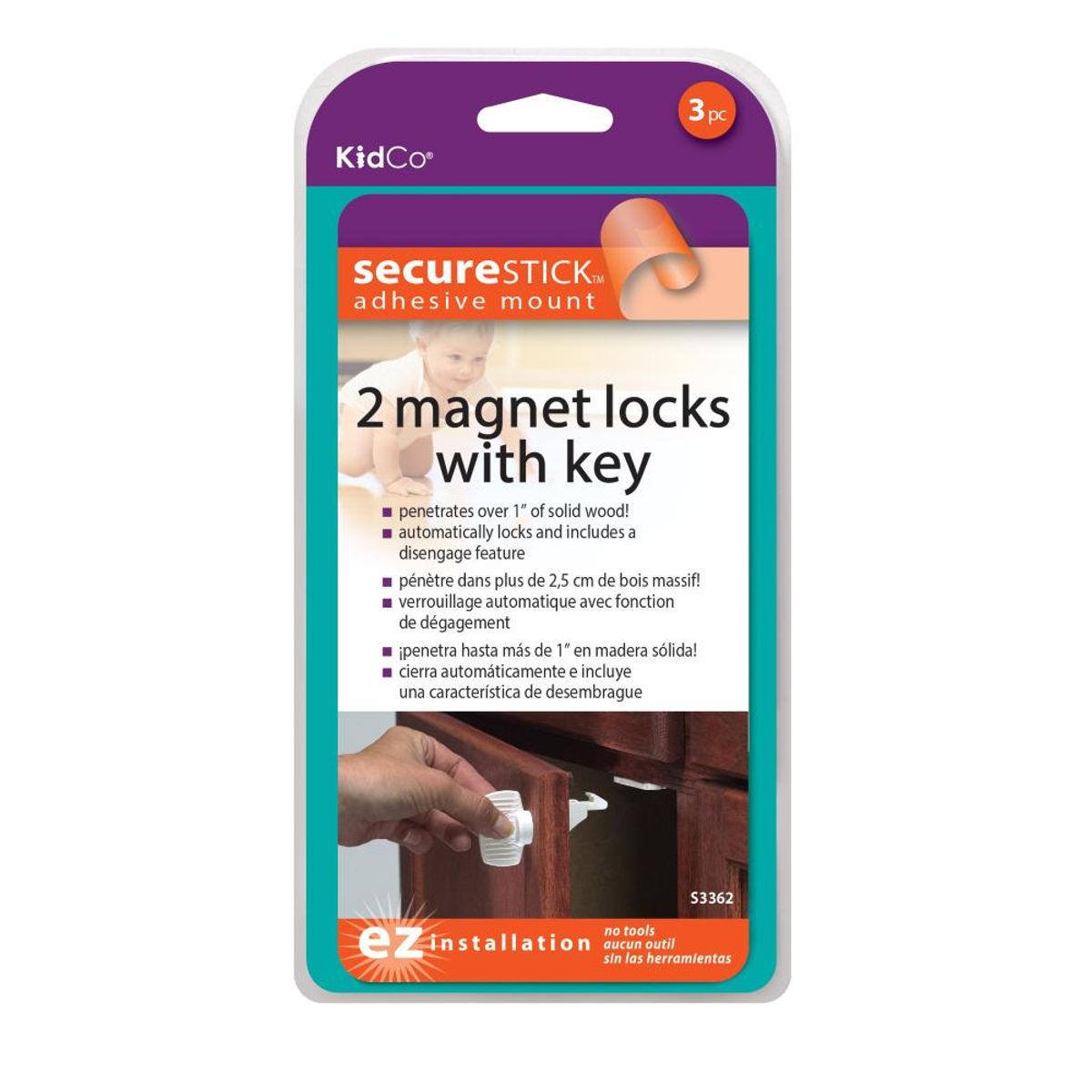 KIDCO - Bloqueador Magnético para Puertas (2 unidades) - Blanco