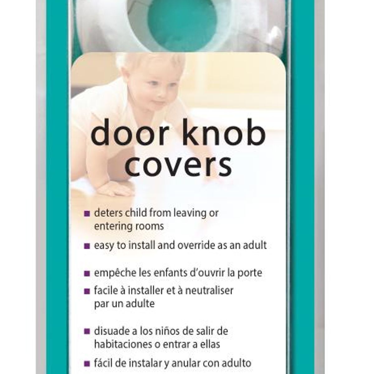 KIDCO - Bloqueador Puerta de Manilla Redonda (3 unidades) - Blanco