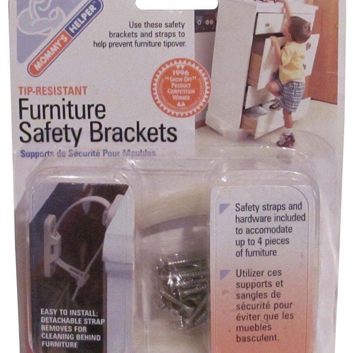 MOMMY'S HELPER - Protector Anti-caida de muebles (8 unidades) - Blanco