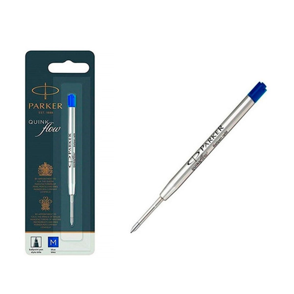 PARKER - Parker Quinkflow Repuesto Tinta Para Bolígrafos M Azul 3uni