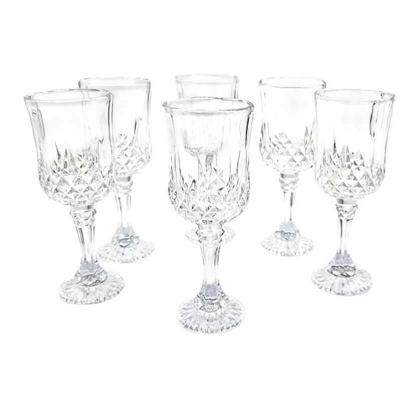 MOGA - Copas De Vidrio Para Vino 205ml Set 6 pza 7x7x18cm