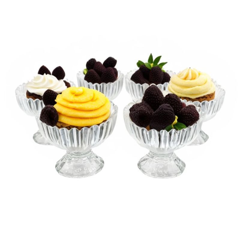 MOGA - Pocillo Set 6 Pza Para Postre Helado 7x7x9cm 120ml