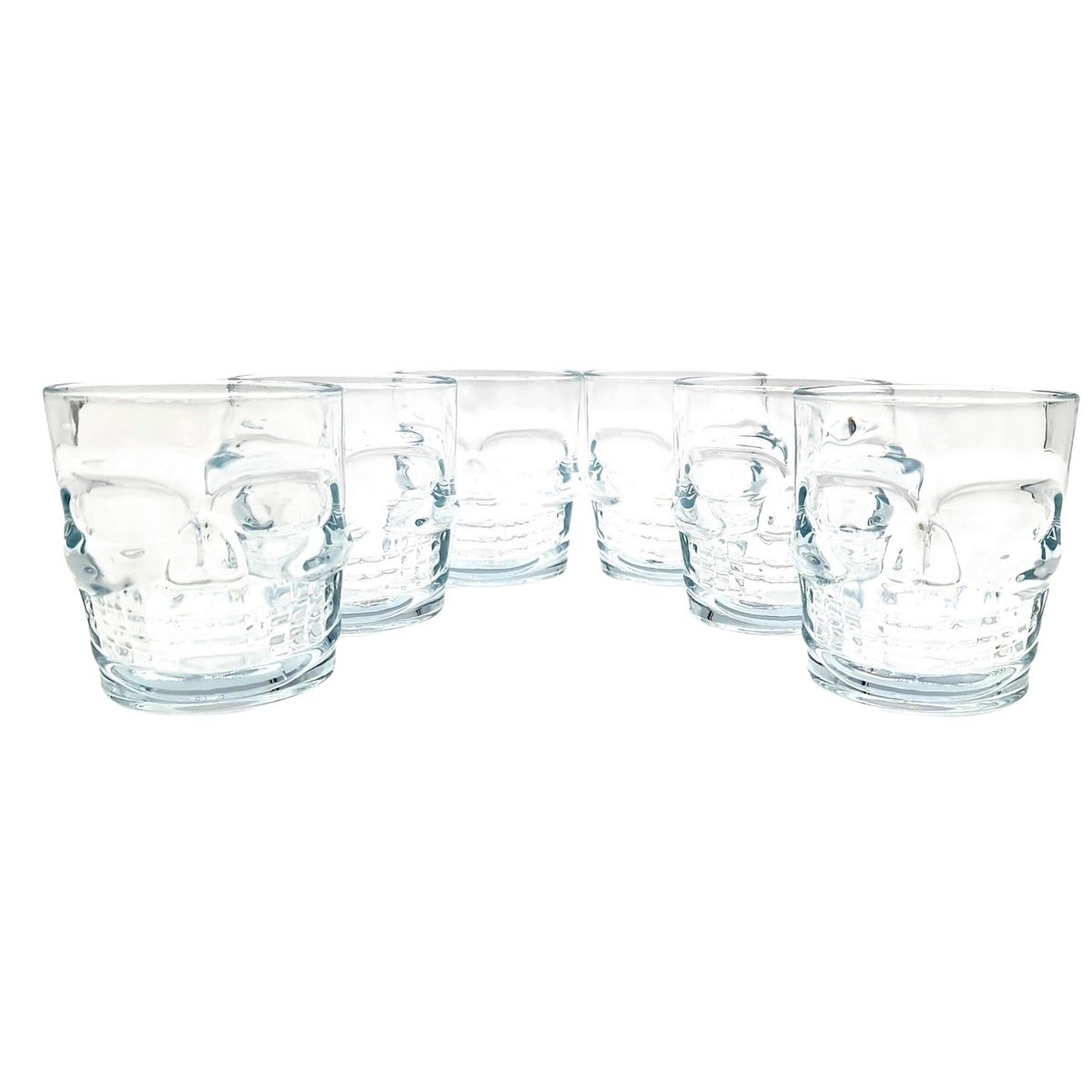 MOGA - Set Vasos Whisky Vidrio 8x8x9cm Calavera 310ml