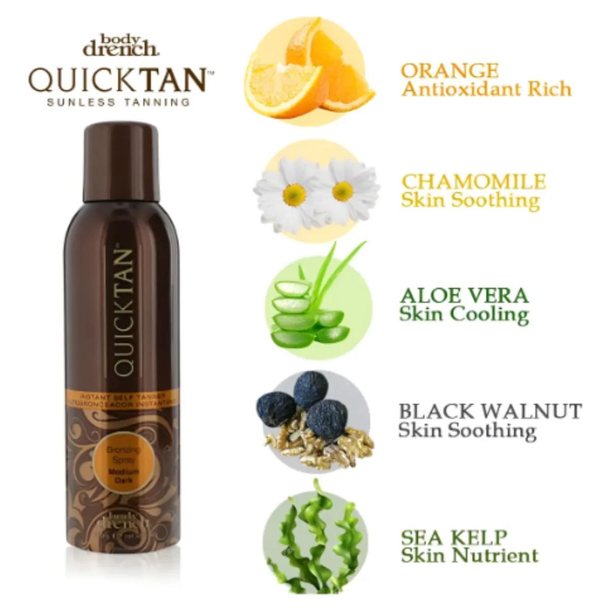 BODY DRENCH - Kit 2 Spray Autobronceante Quick Tan USA