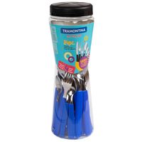 JUEGO DE CUBIERTOS 24 PIEZAS AZUL PARA 4 PERSONAS