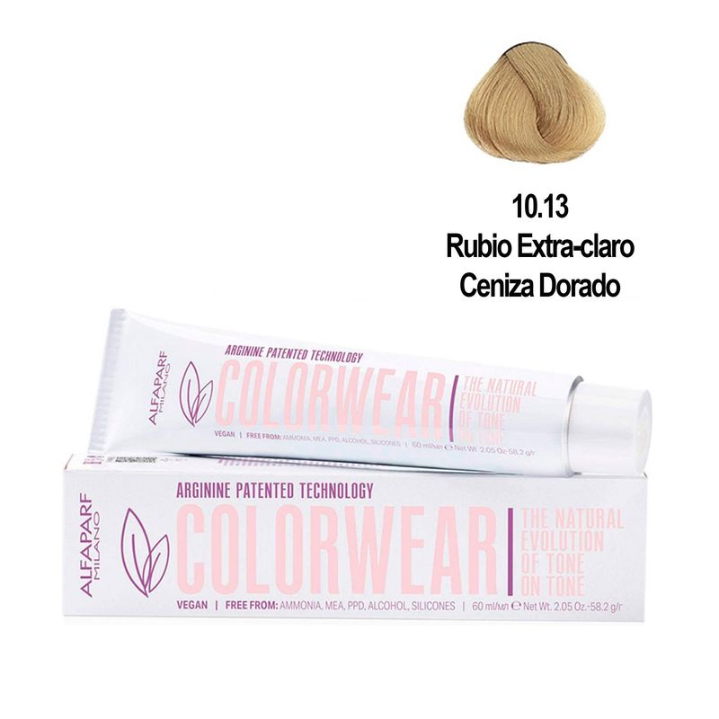 ALFAPARF MILANO - Alfaparf Tintura Vegana ColorWear N° 10.13 100% Cobertura Cana