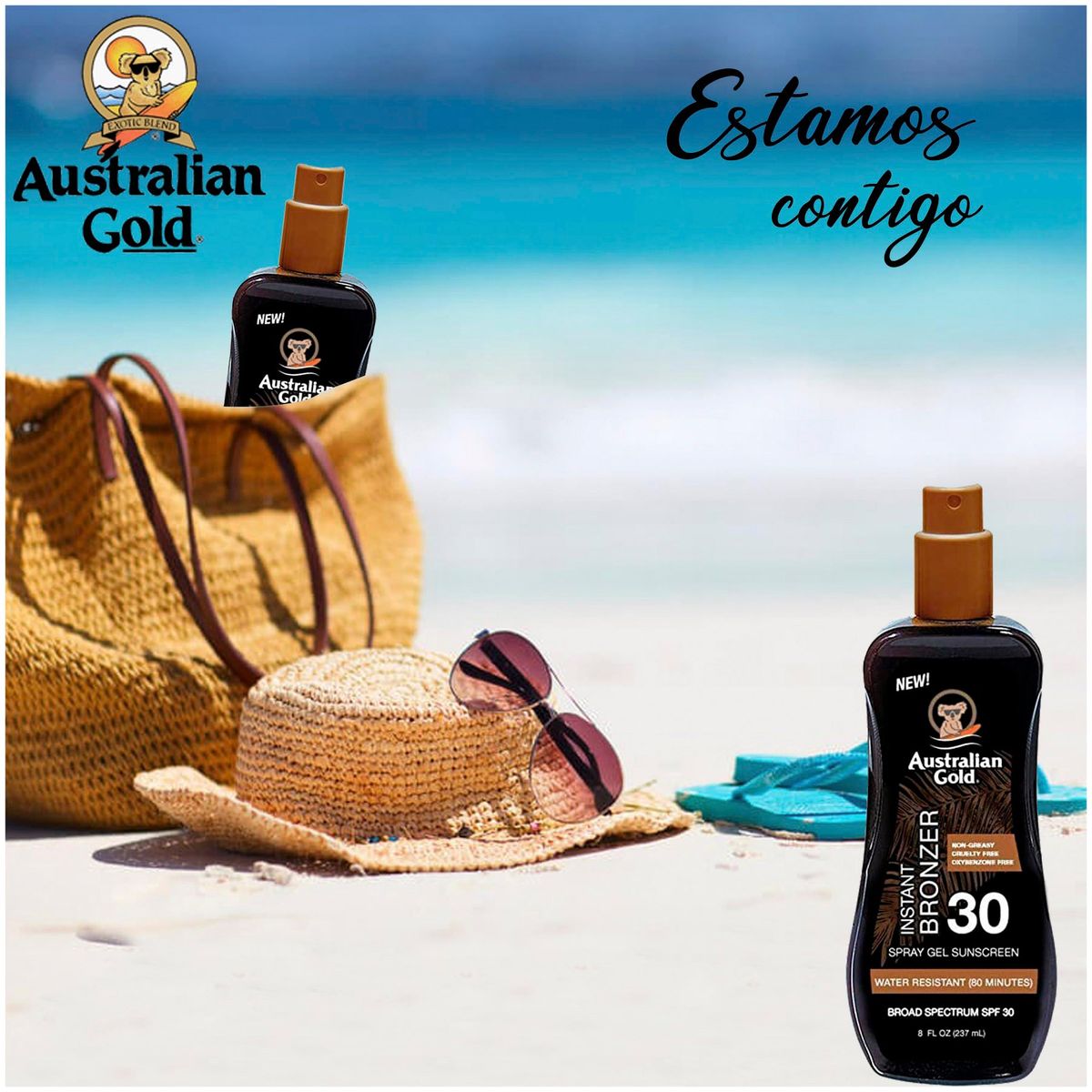 AUSTRALIAN GOLD - Protector Solar Spray Gel Bronze Fps 30 100 Ml Australian Gold