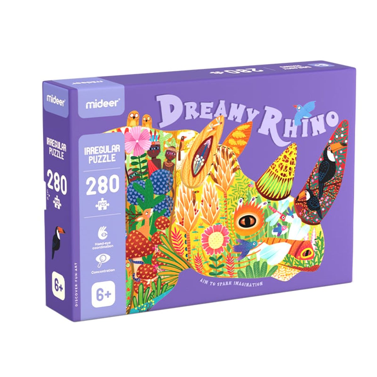 MIDEER - Puzzle Rinoceronte de Ensueño - Mideer - Rompecabezas