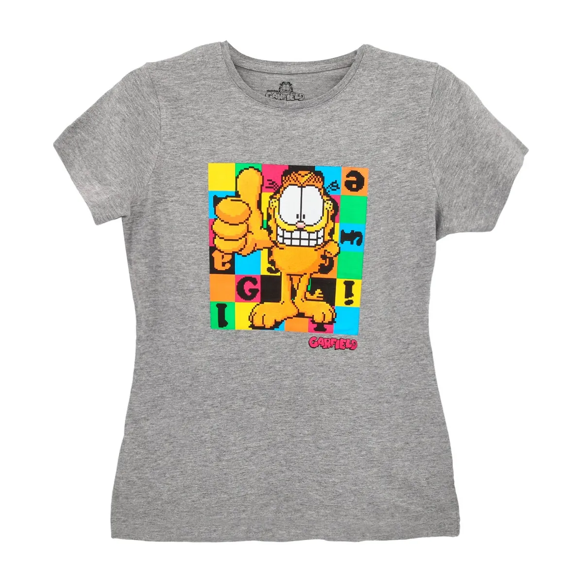 NICKELODEON - Polera Hombre Garfield Pixel