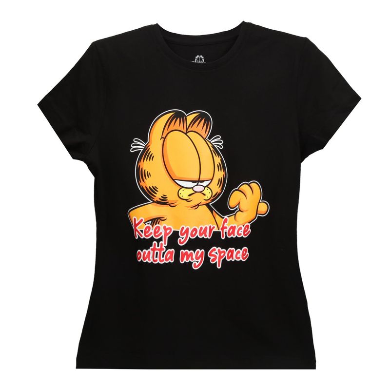 NICKELODEON - POLERA NICKELODEON MUJER GARFIELD NEGRA