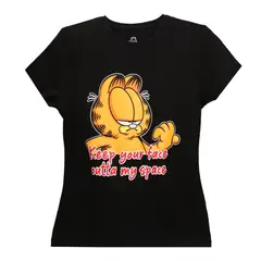 NICKELODEON - POLERA MUJER GARFIELD NEGRA