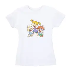 NICKELODEON - POLERA MUJER RUGRATS BLANCO