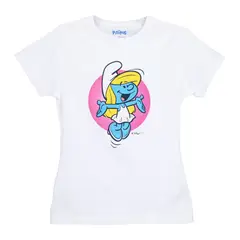 PITUFOS - POLERA MUJER BLANCA