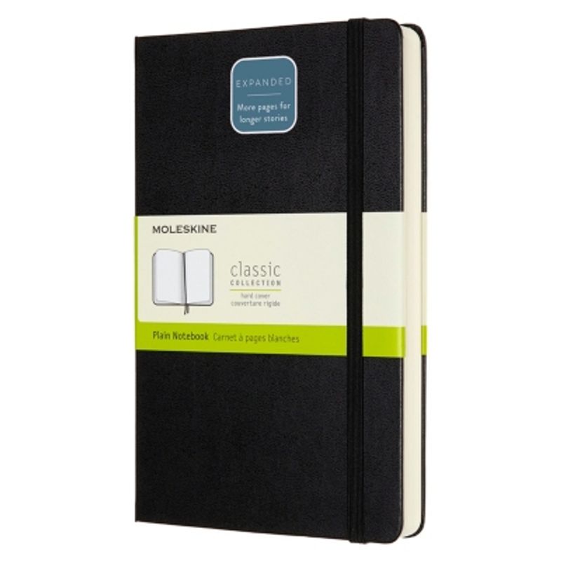 MOLESKINE - Moleskine Cuaderno Clásico Expanded / Grande / Negro / Lisa